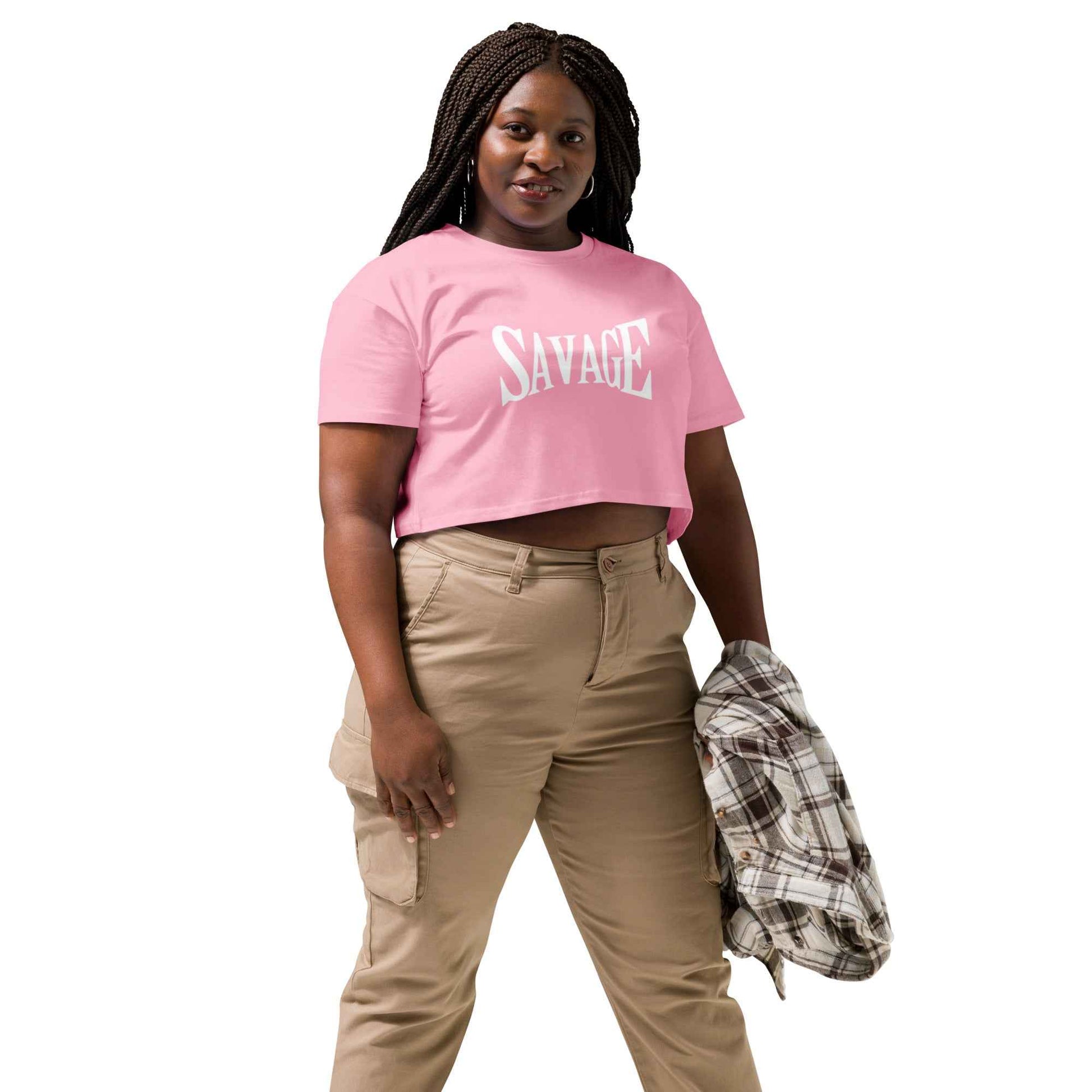 Official Savage 100% Cotton Crop Tee - Pretty Junkie Apparel