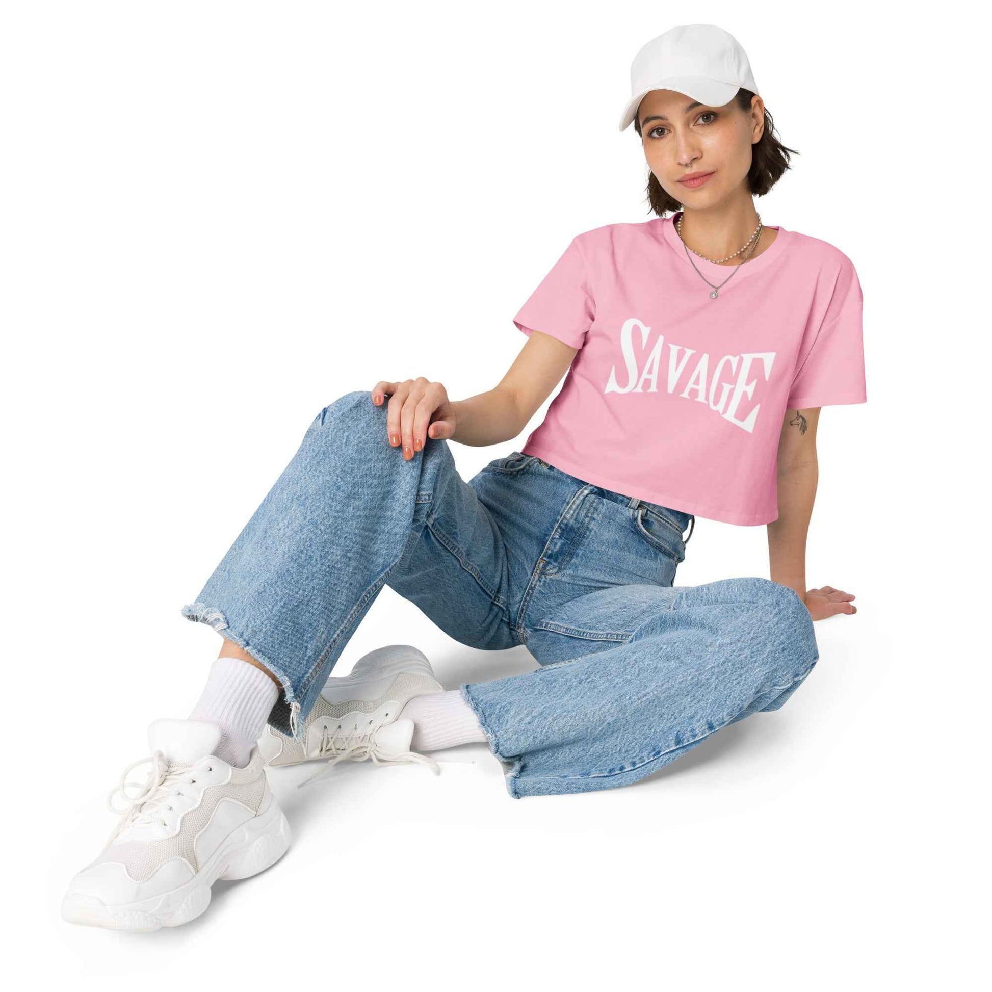 Official Savage 100% Cotton Crop Tee - Pretty Junkie Apparel