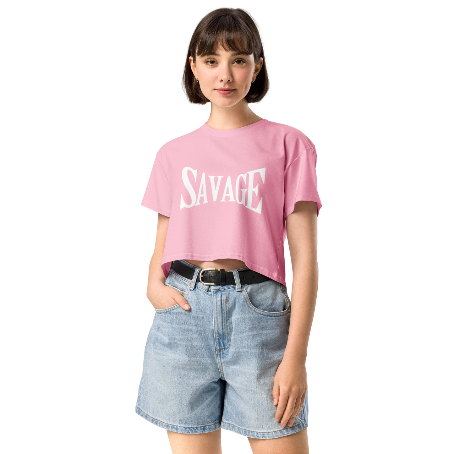 Official Savage 100% Cotton Crop Tee - Pretty Junkie Apparel