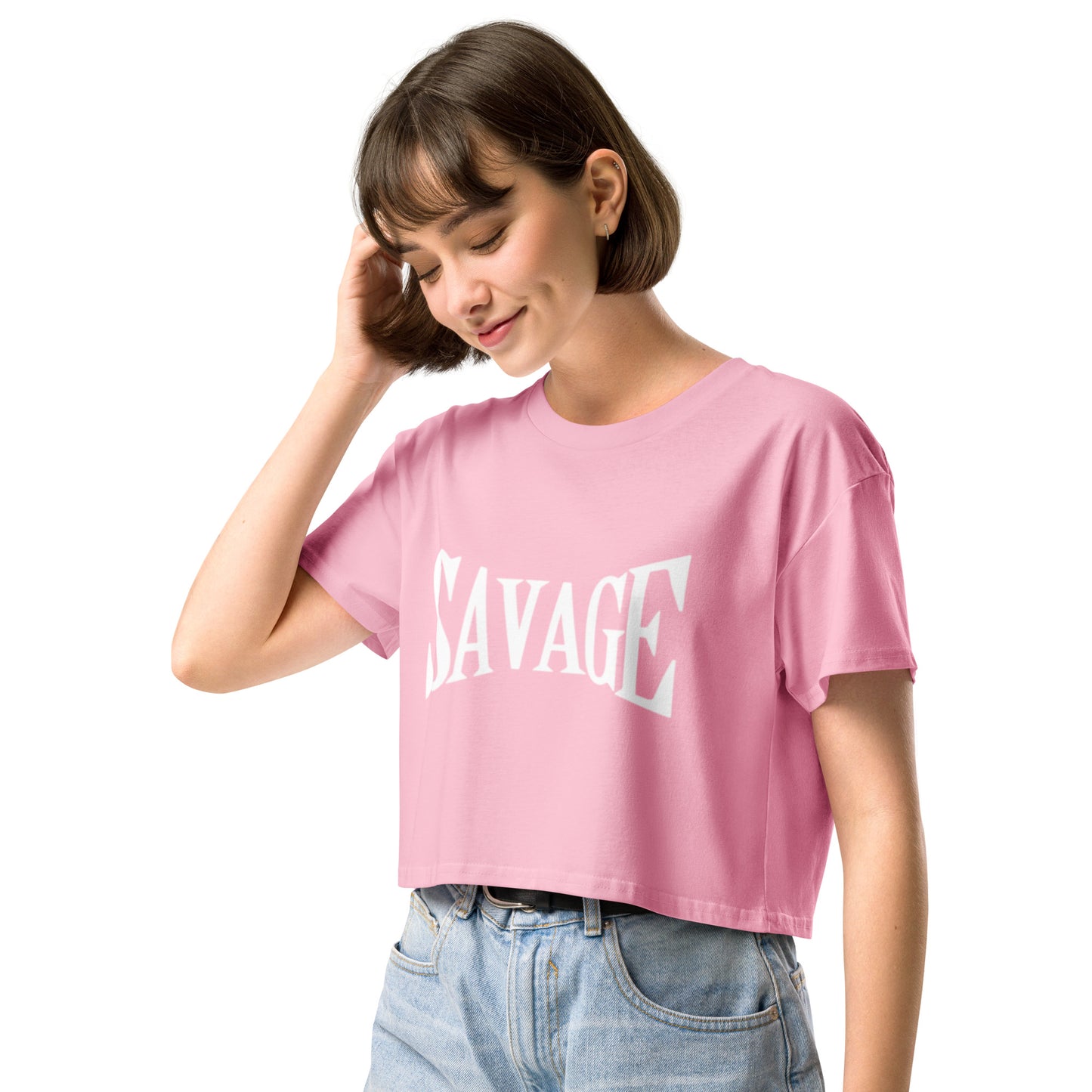 Official Savage 100% Cotton Crop Tee - Pretty Junkie Apparel