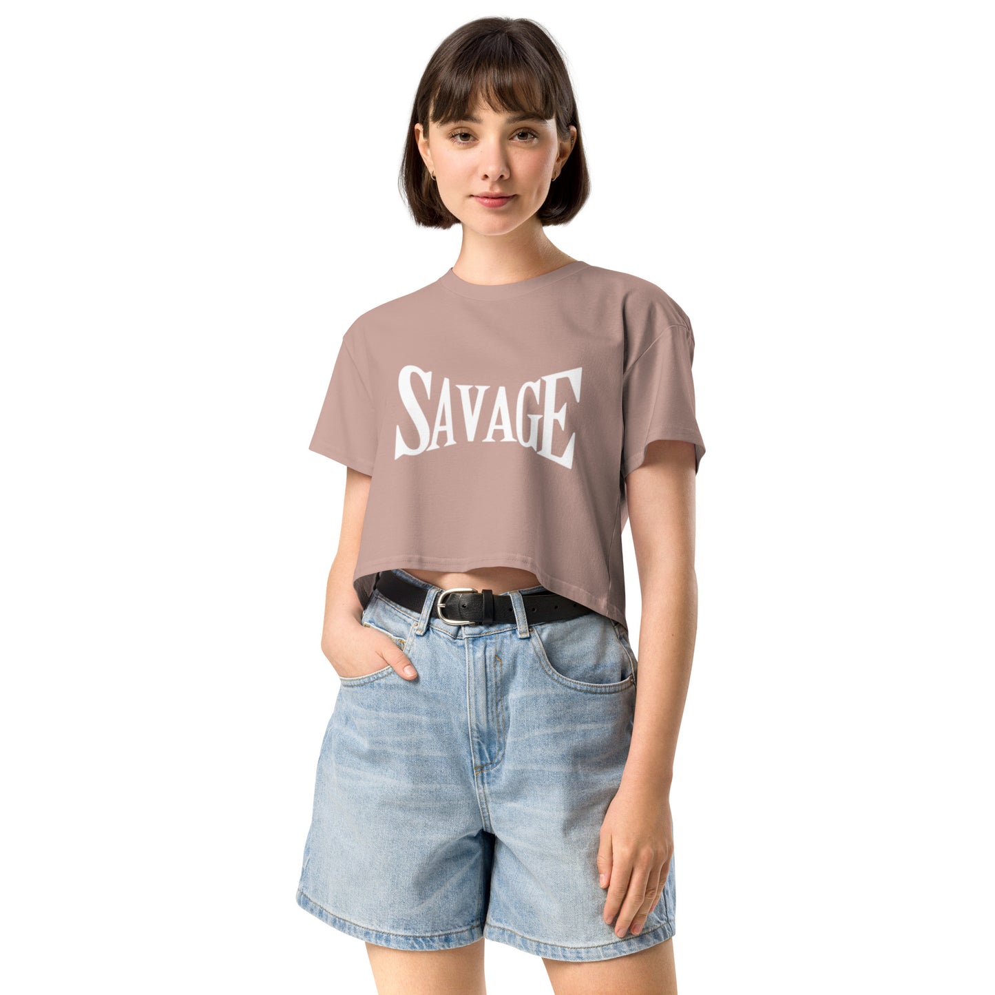 Official Savage 100% Cotton Crop Tee - Pretty Junkie Apparel