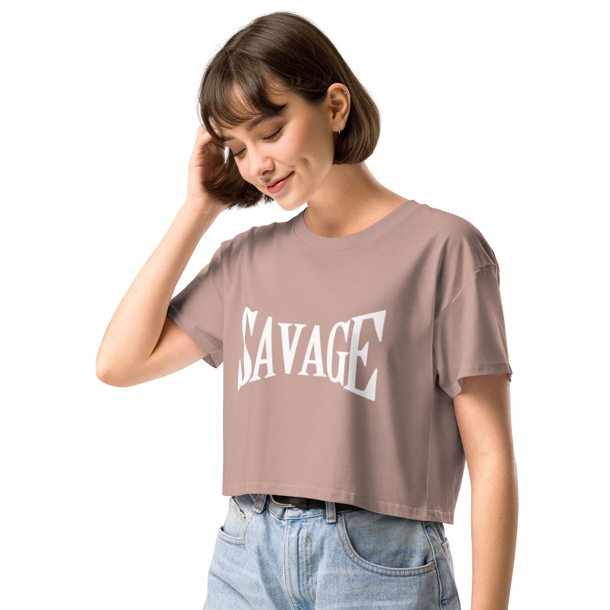 Official Savage 100% Cotton Crop Tee - Pretty Junkie Apparel