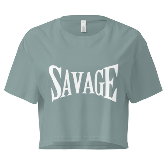 Official Savage 100% Cotton Crop Tee - Pretty Junkie Apparel