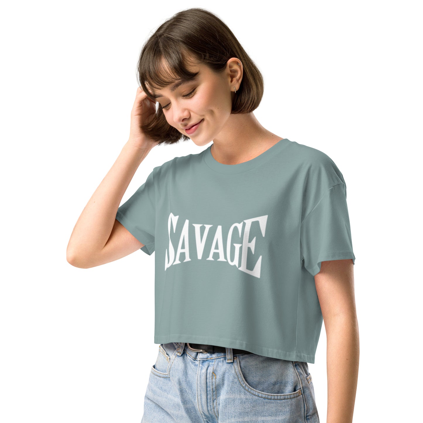 Official Savage 100% Cotton Crop Tee - Pretty Junkie Apparel