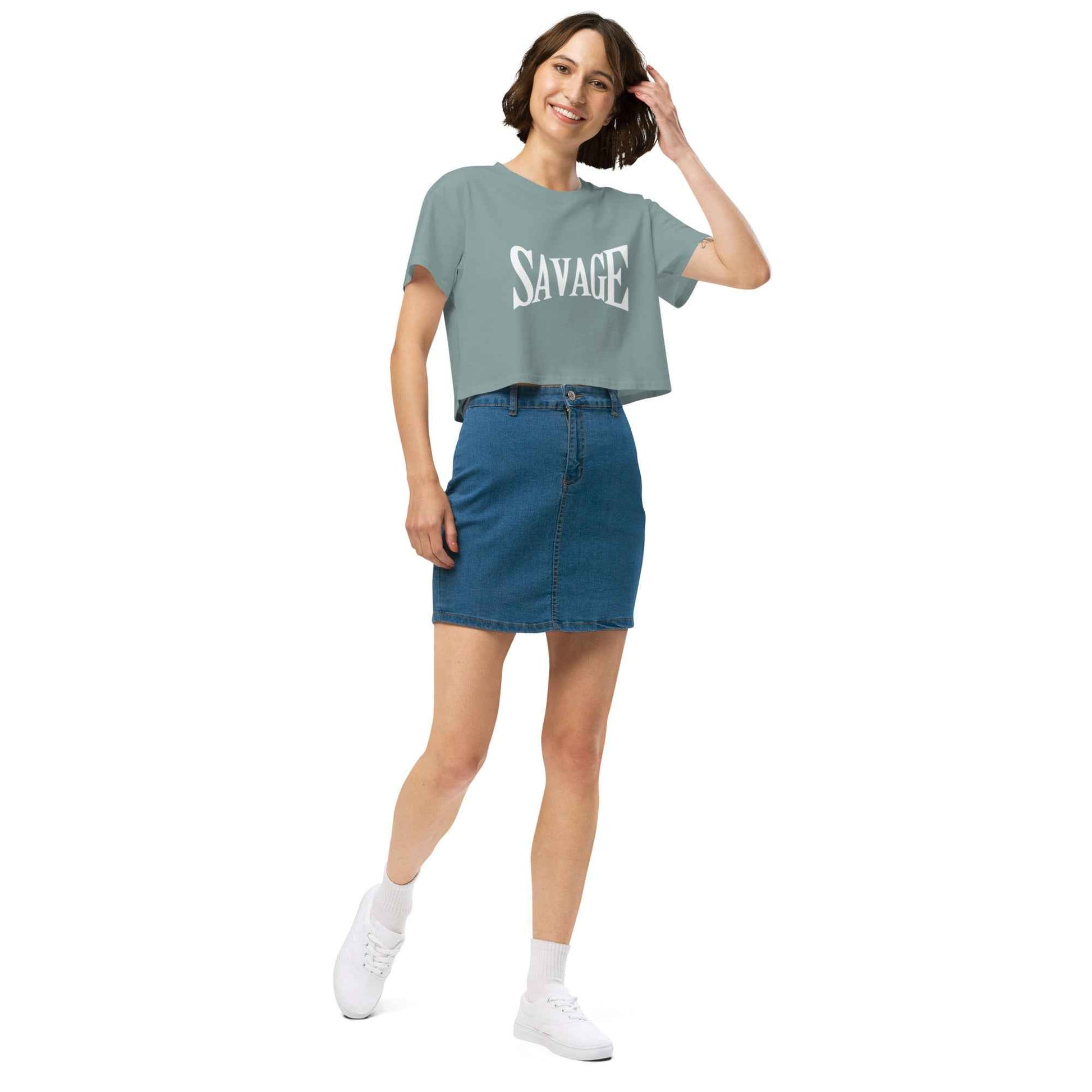 Official Savage 100% Cotton Crop Tee - Pretty Junkie Apparel
