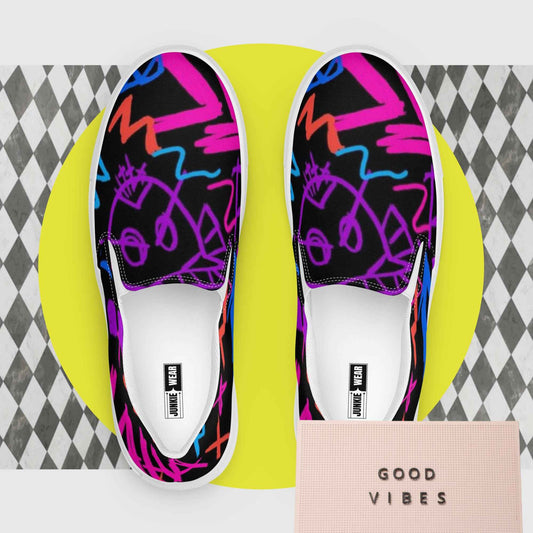 ColorPop Pencil Punk Sketch Slip-Skate On Shoes Pretty Junkie Apparel